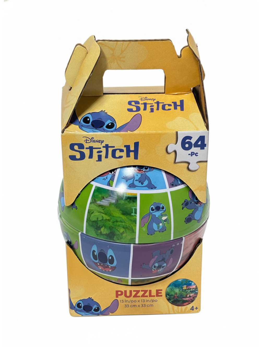 Disney Stitch 64-Piece Puzzle in Spherical Box - 13 x 13 inch, Ages 4+